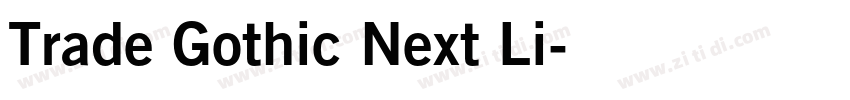 Trade Gothic Next Li字体转换